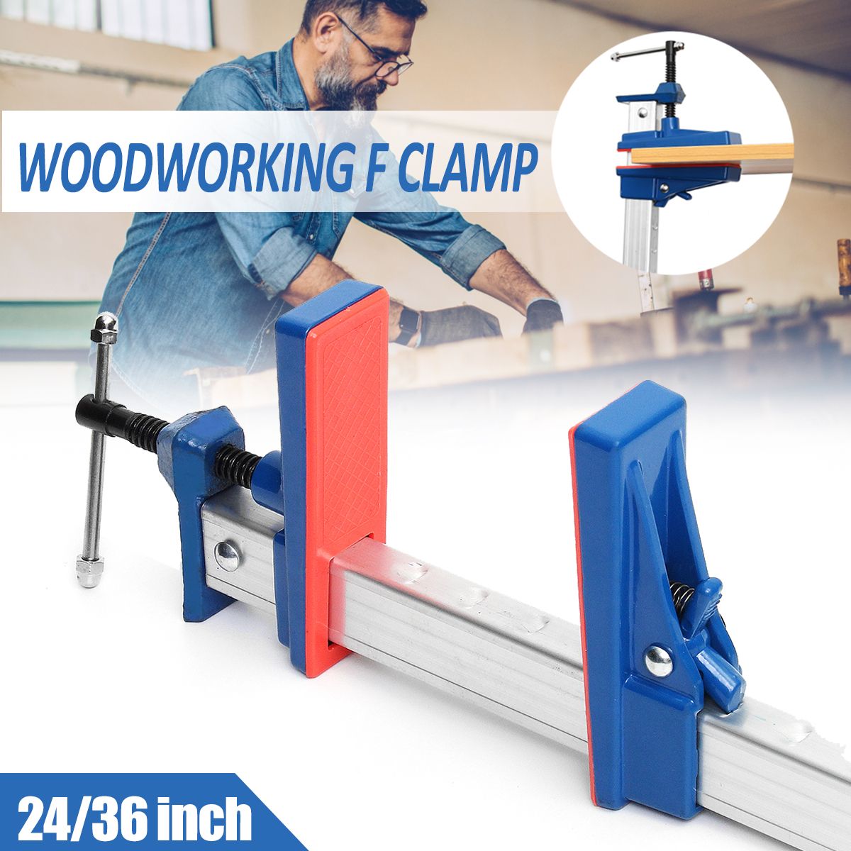 2436-Inch-Aluminum-F-Clamp-Bar-Heavy-Duty-Holder-Grip-Release-Parallel-Adjustable-Woodworking-Tool-1361735