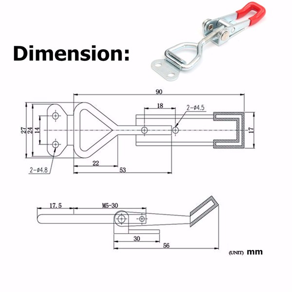 2pcs-Raitooltrade-GH-4001-Toolbox-Case-Spare-Fitting-Metal-Toggle-Latch-Catch-1213590