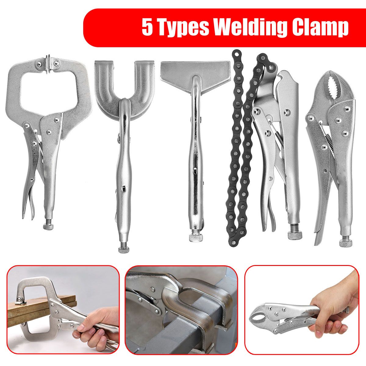 5-Types-Welding-Clamp-Pliers-Fast-Quick-Release-Fasteners-C-Clamp-Long-Nose-Grips-Pliers-1382346