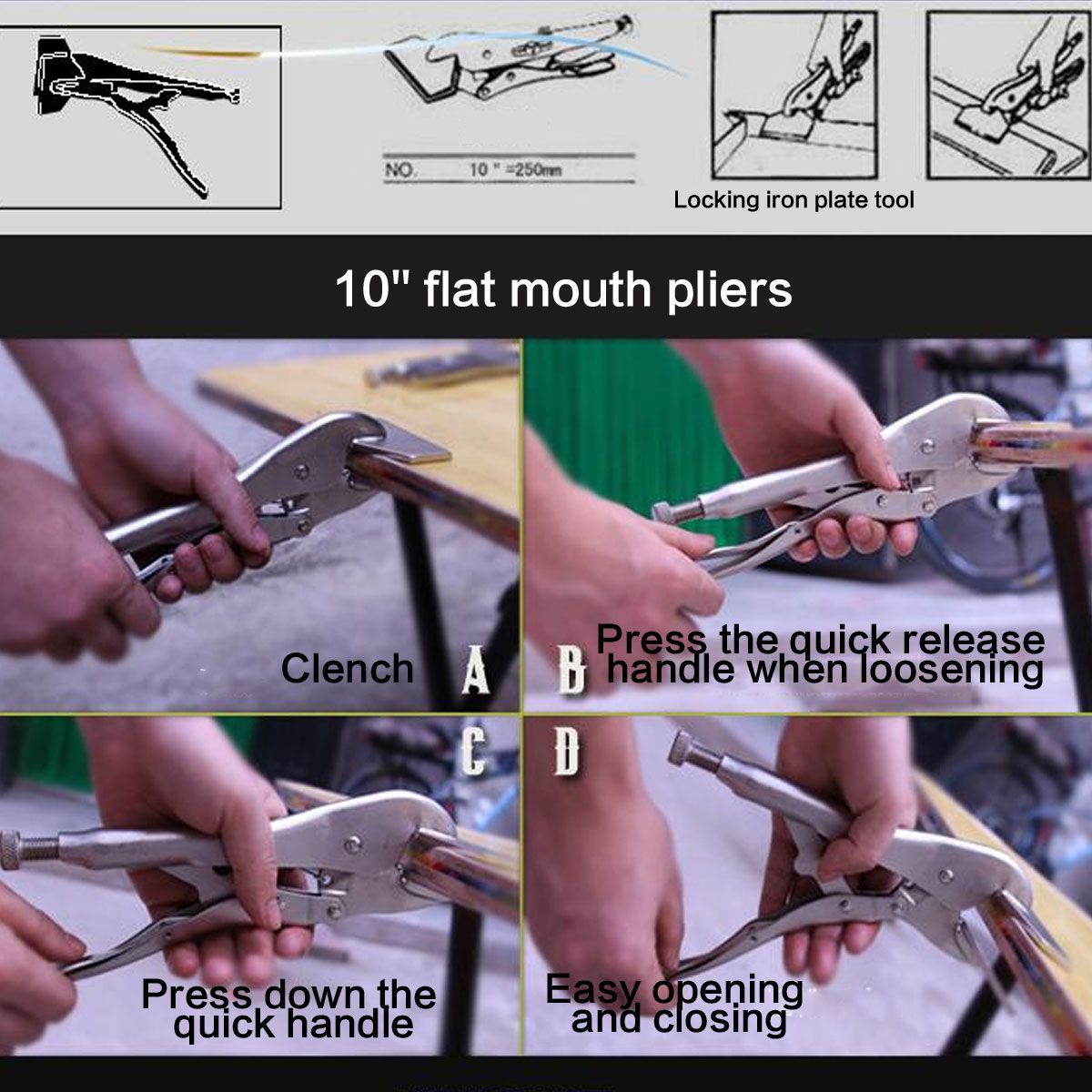 5-Types-Welding-Clamp-Pliers-Fast-Quick-Release-Fasteners-C-Clamp-Long-Nose-Grips-Pliers-1382346