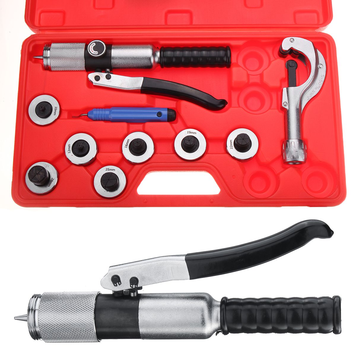 CT-300-7-Lever-Hydraulic-Tubing-Expander-Tool-Swaging-Tools-Kit-HVAC-Tube-Pipe-1356319