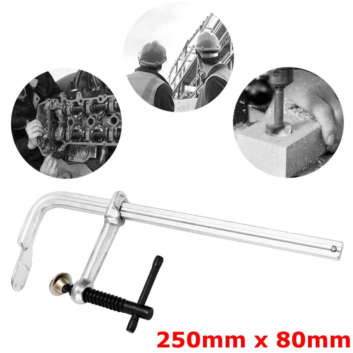 Heavy-Duty-Throat-F-Clamp-250mm-x-80mm-Welding-Quick-Grip-F-Style-Wood-Work-Clamps-1307243