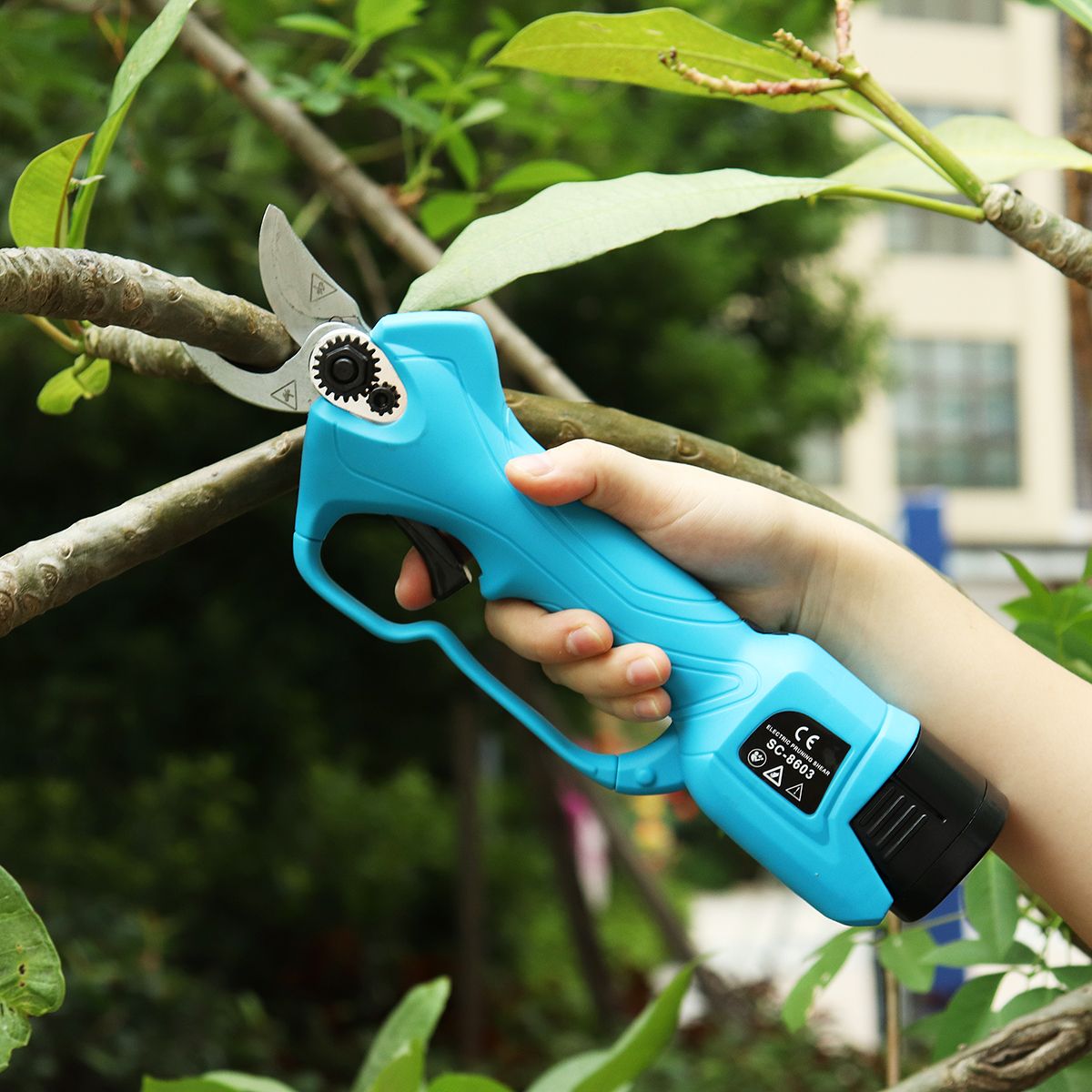 US-Plug-2-Batteries-Rechargeable-Electric-Pruning-Scissors-Branch-Cutter-Garden-Tool-1754560