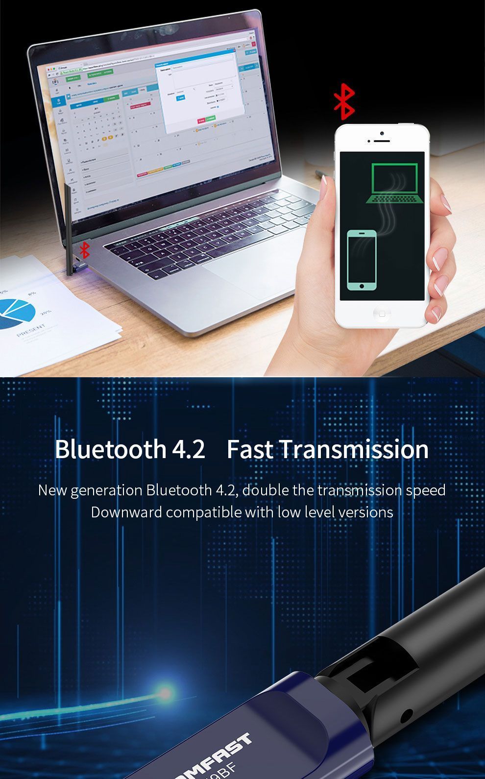 Comfast-WiFi-bluetooth-42-Wireless-Adapter-Data-Transmission-650Mbps-Dual-Band-Networking-Adapter-Dr-1572188