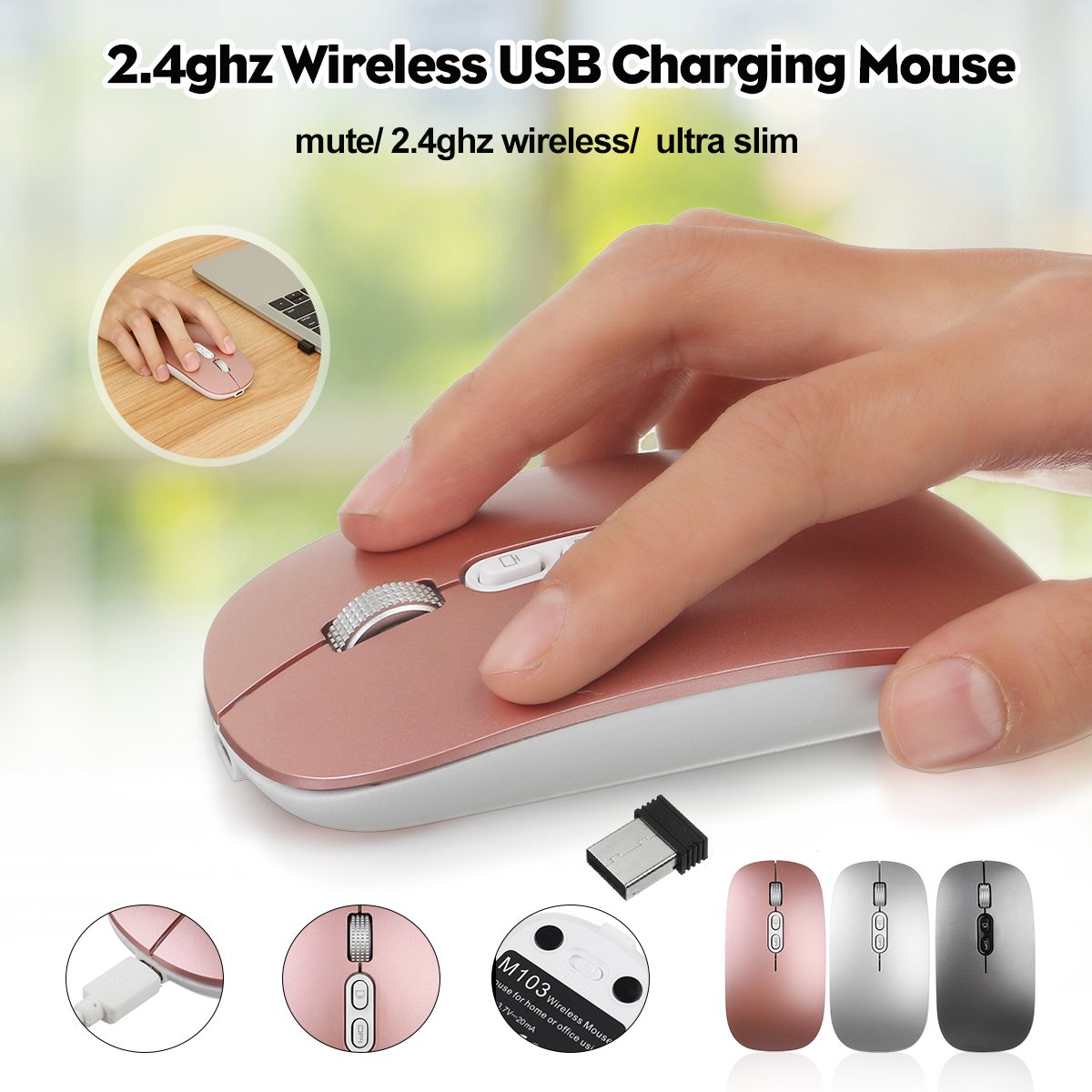 24-GHZ-80012001600-DPI-Wireless-USB-Charging-Ultra-thin-Office-Mouse-for-PC-Laptop-1575728