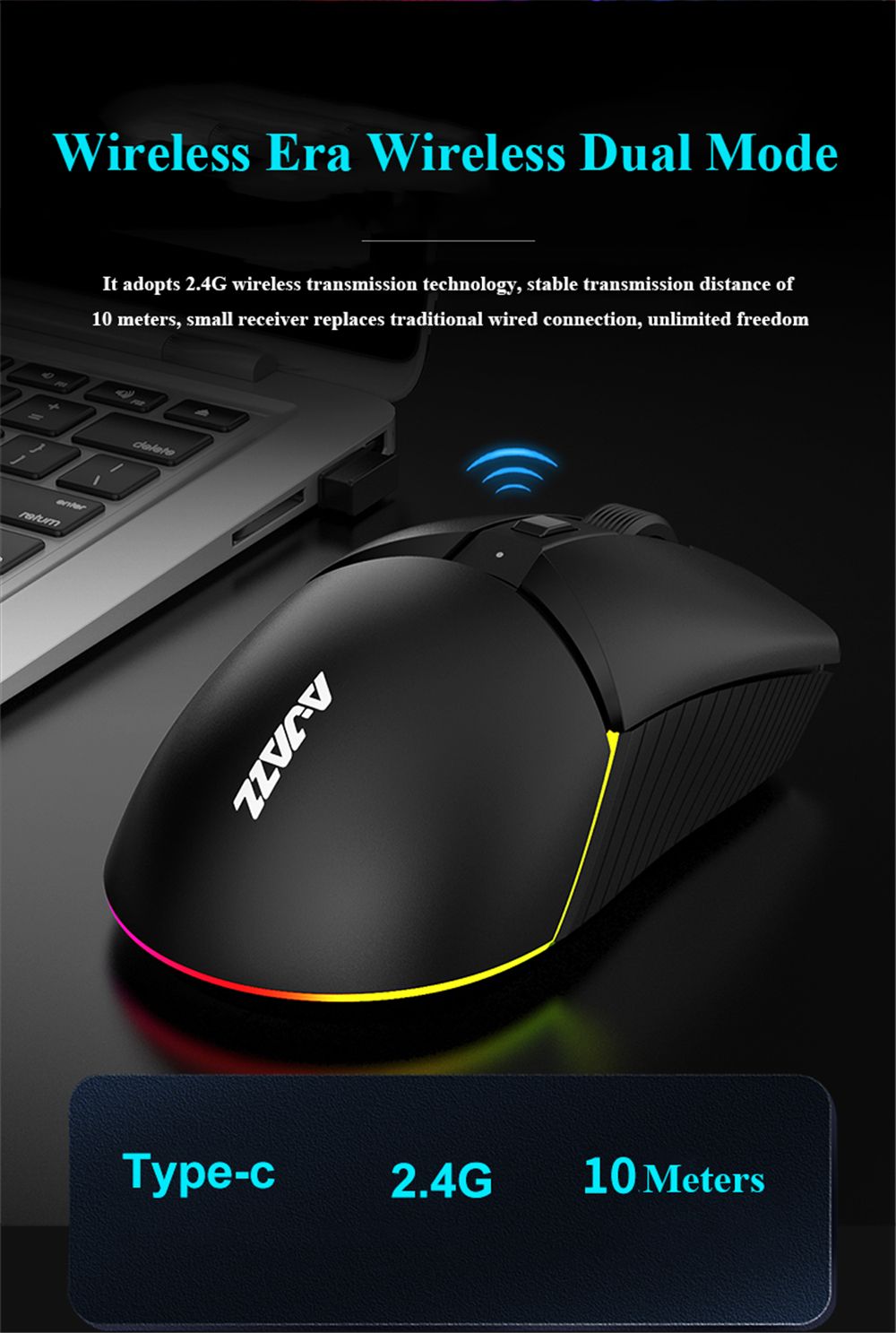 AJAZZ-i309Pro-Wireless-Mouse-Rechargable-24G-Dual-Mode-Wireless-Mouse-PAW3338-16000DPI-Professional--1769370