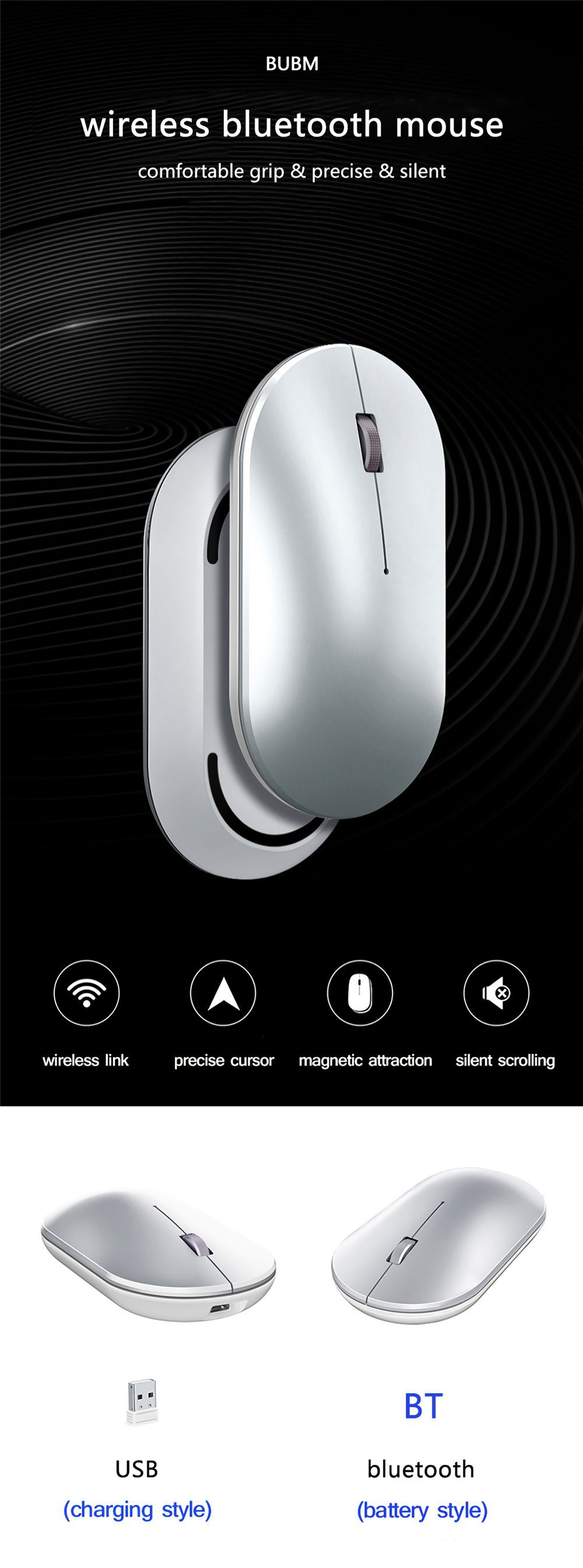 BUBM-WXSB-H-24GHz-Wireless-Mouse-Rechargeable-Optical-Office-Gaming-Mouse-with-USB-Receiver-for-Comp-1717999