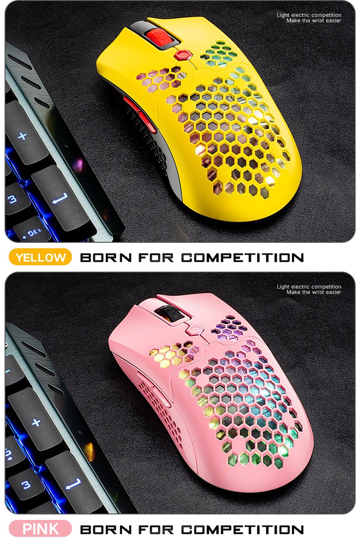 Free-wolf-X2-24G-Wireless-Gaming-Mouse-Hollow-Honeycomb-Rechargeable-12000DPI-7-Buttons-Ergonomic-RG-1738379