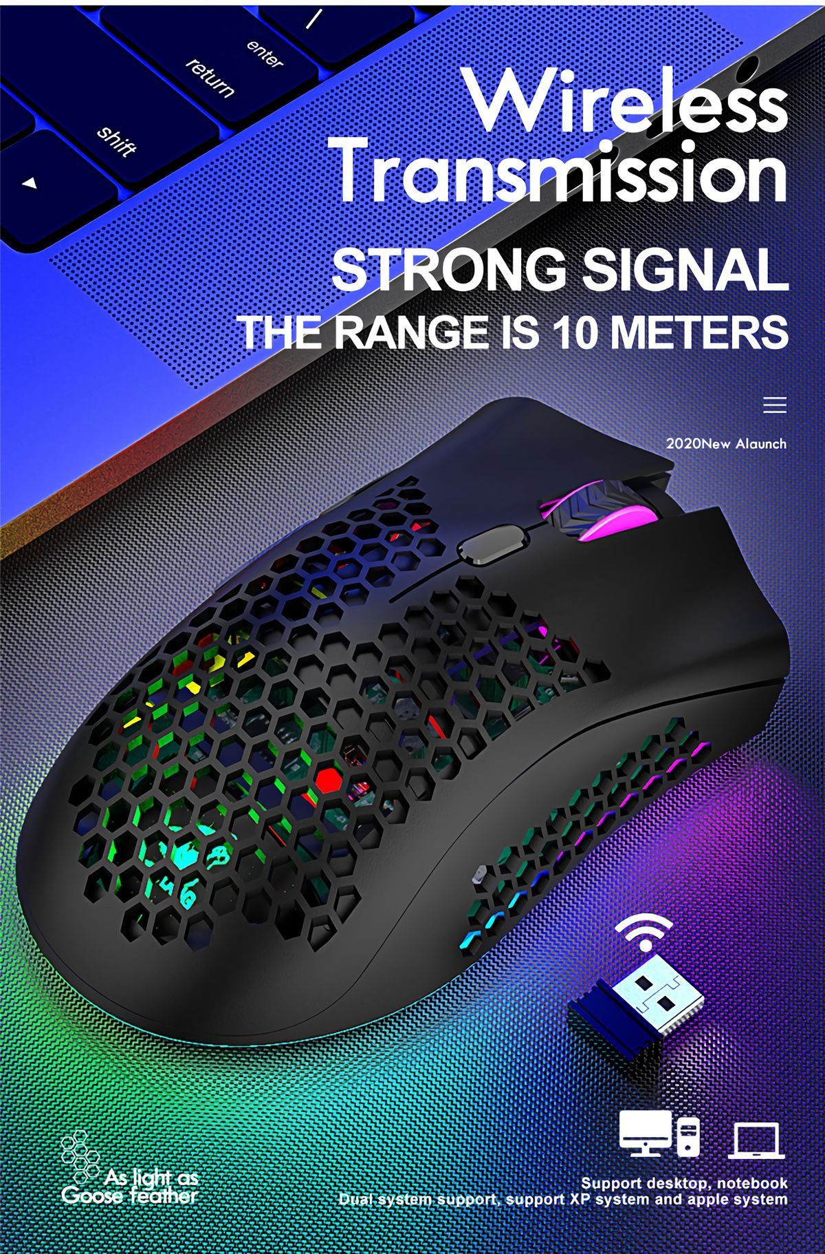 Free-wolf-X3-24G-Wireless-Rechargeable-Mouse-Hollow-Honeycomb-2400DPI-7-Buttons-Ergonomic-RGB-Optica-1738303