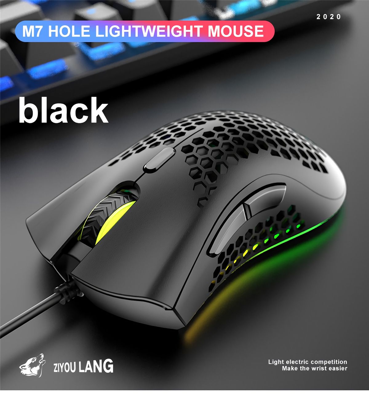 Freewolf-M7-Gaming-Mouse-Wired-12000DPI-RGB-Backlight-Computer-Mouse-Lightweight-Hollow-Honeycomb-Mi-1738471