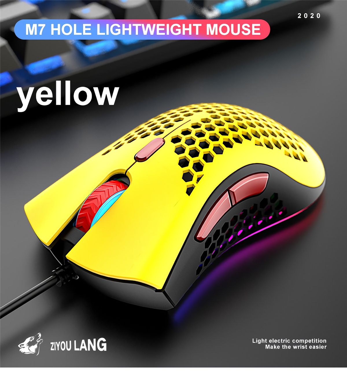 Freewolf-M7-Gaming-Mouse-Wired-12000DPI-RGB-Backlight-Computer-Mouse-Lightweight-Hollow-Honeycomb-Mi-1738471