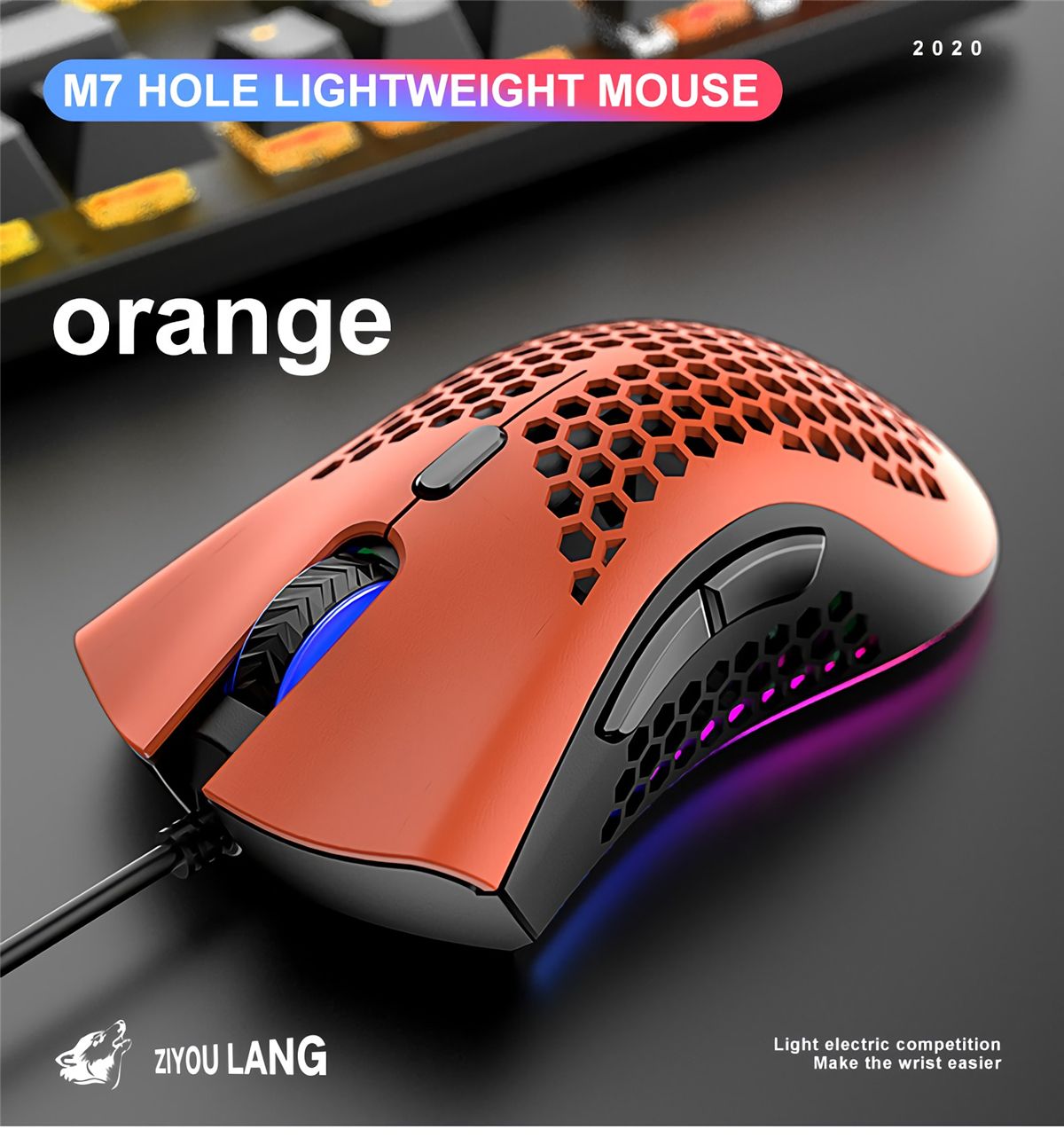 Freewolf-M7-Gaming-Mouse-Wired-12000DPI-RGB-Backlight-Computer-Mouse-Lightweight-Hollow-Honeycomb-Mi-1738471