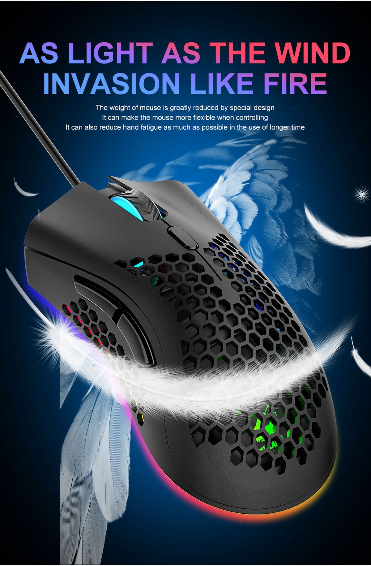 Freewolf-M7-Gaming-Mouse-Wired-12000DPI-RGB-Backlight-Computer-Mouse-Lightweight-Hollow-Honeycomb-Mi-1738471