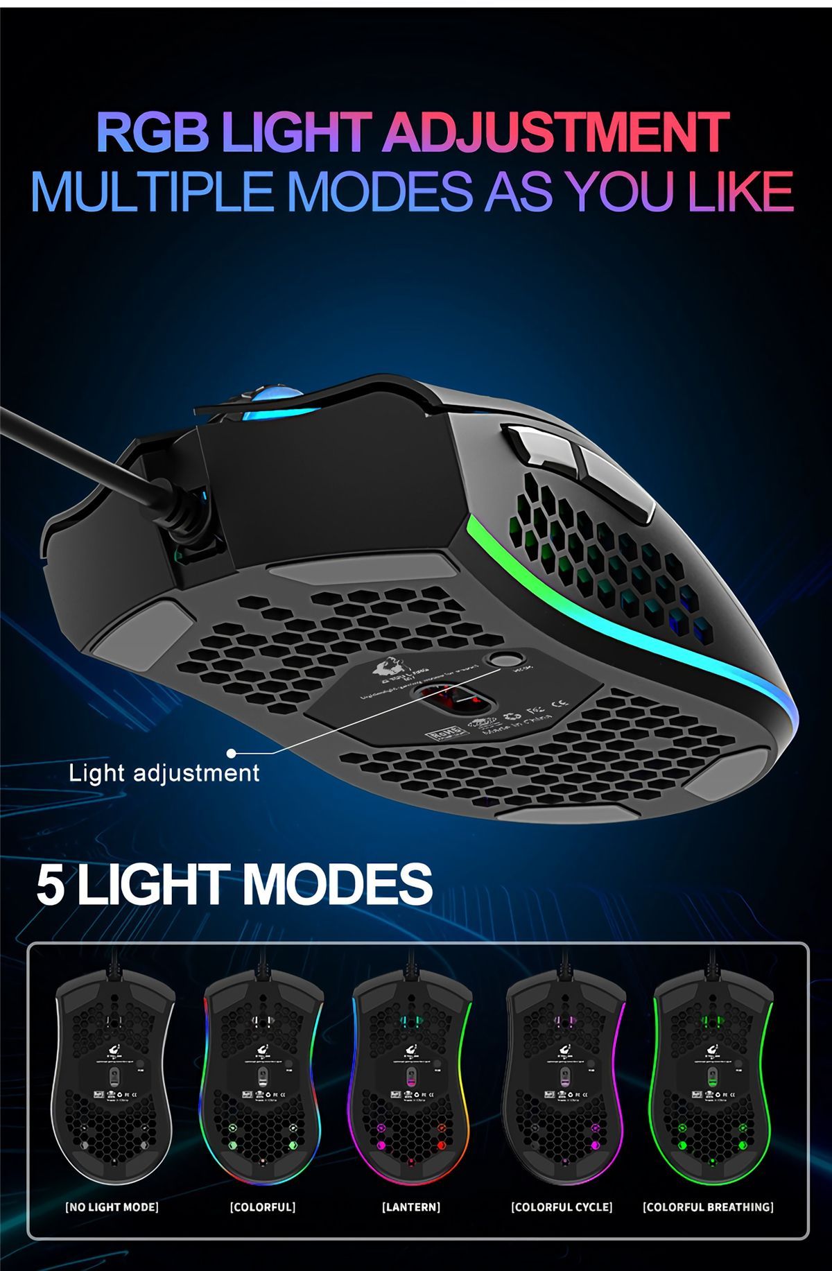 Freewolf-M7-Gaming-Mouse-Wired-12000DPI-RGB-Backlight-Computer-Mouse-Lightweight-Hollow-Honeycomb-Mi-1738471