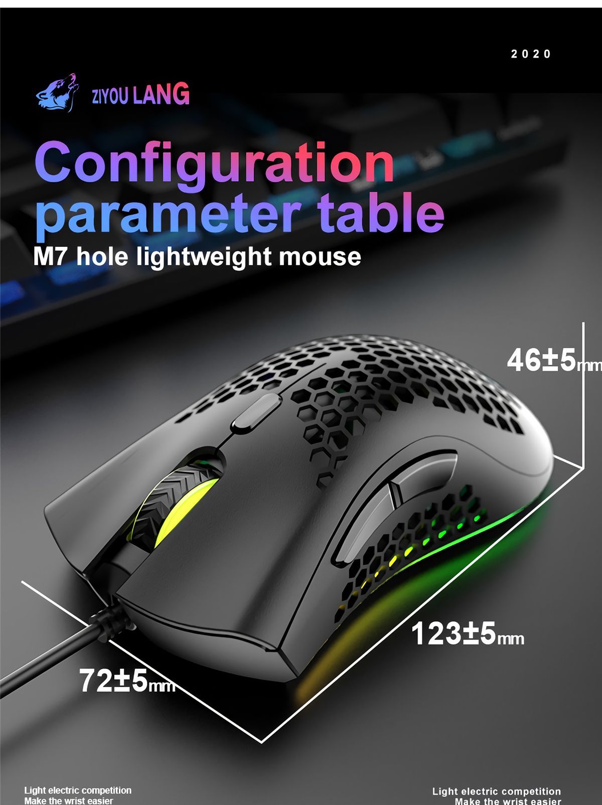 Freewolf-M7-Gaming-Mouse-Wired-12000DPI-RGB-Backlight-Computer-Mouse-Lightweight-Hollow-Honeycomb-Mi-1738471