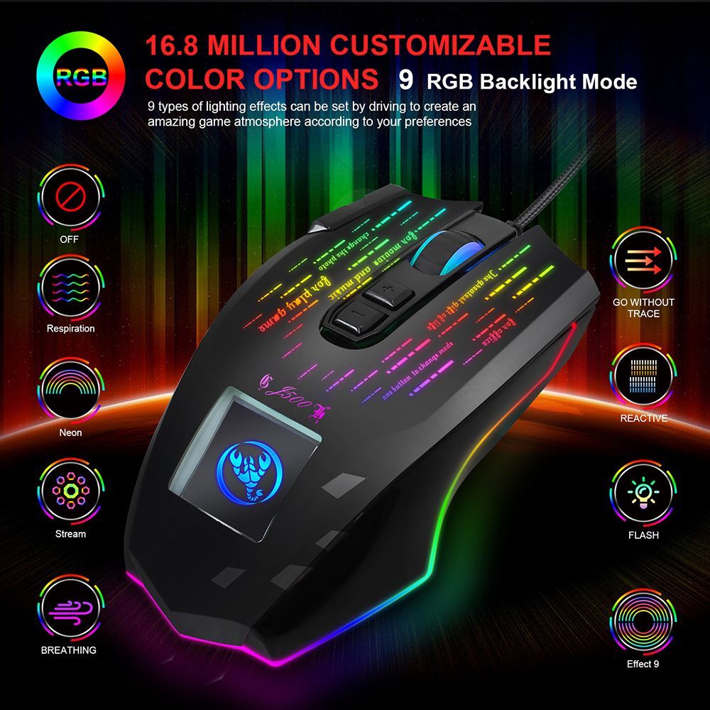 HXSJ-J500-Wired-Gaming-Mouse-USB-RGB-Game-Mouse-with-Display-Screen-6-Adjustable-DPI-for-Desktop-Com-1711034