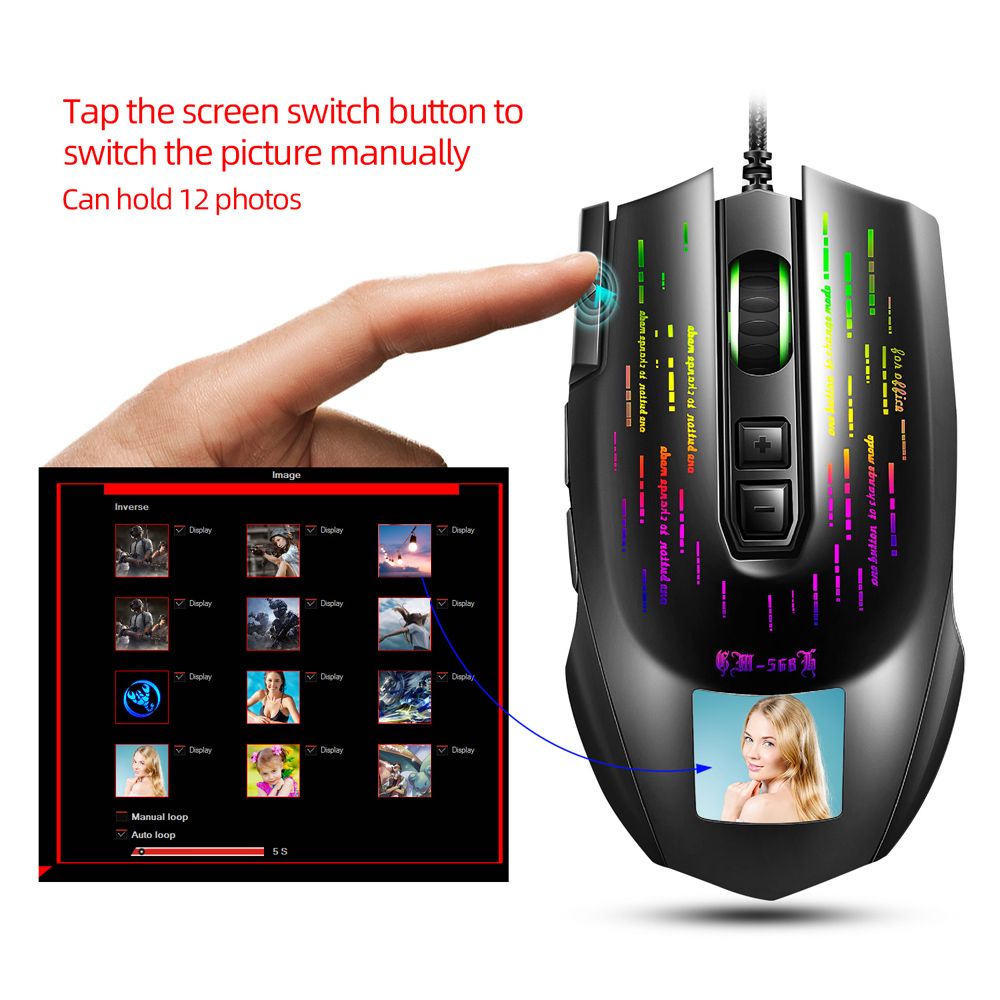 HXSJ-J500-Wired-Gaming-Mouse-USB-RGB-Game-Mouse-with-Display-Screen-6-Adjustable-DPI-for-Desktop-Com-1711034