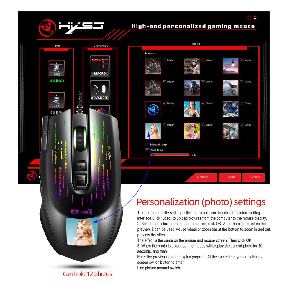 HXSJ-J500-Wired-Gaming-Mouse-USB-RGB-Game-Mouse-with-Display-Screen-6-Adjustable-DPI-for-Desktop-Com-1711034