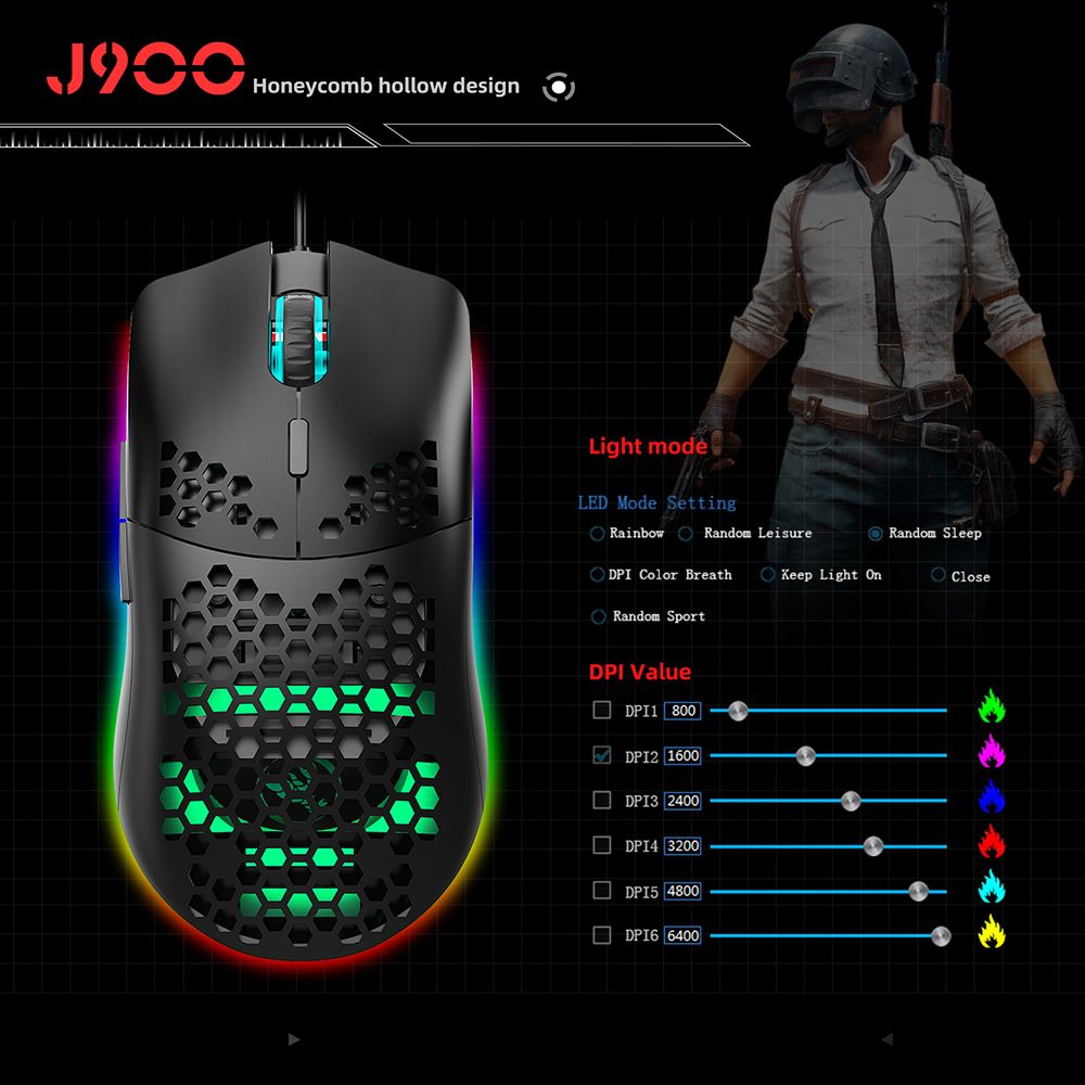 HXSJ-J900-Wired-Gaming-Mouse-Honeycomb-Hollow-RGB-Game-Mouse-with-Six-Adjustable-DPI-Ergonomic-Desig-1711038