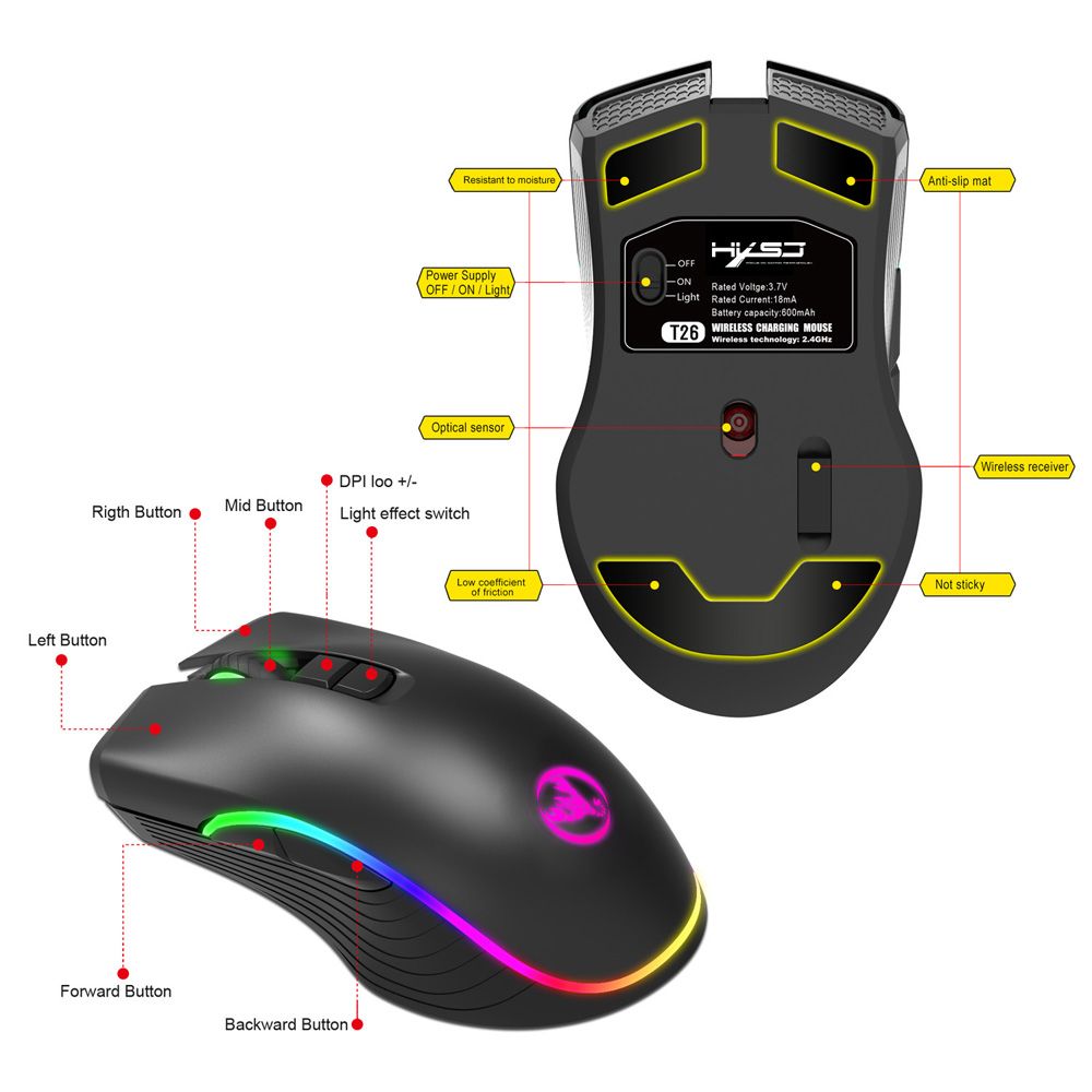 HXSJ-T26-24GHz-Wireless-Rechargeable-Mouse-2400DPI-Optical-Office-Business-RGB-Gaming-Mouse-with-USB-1729452