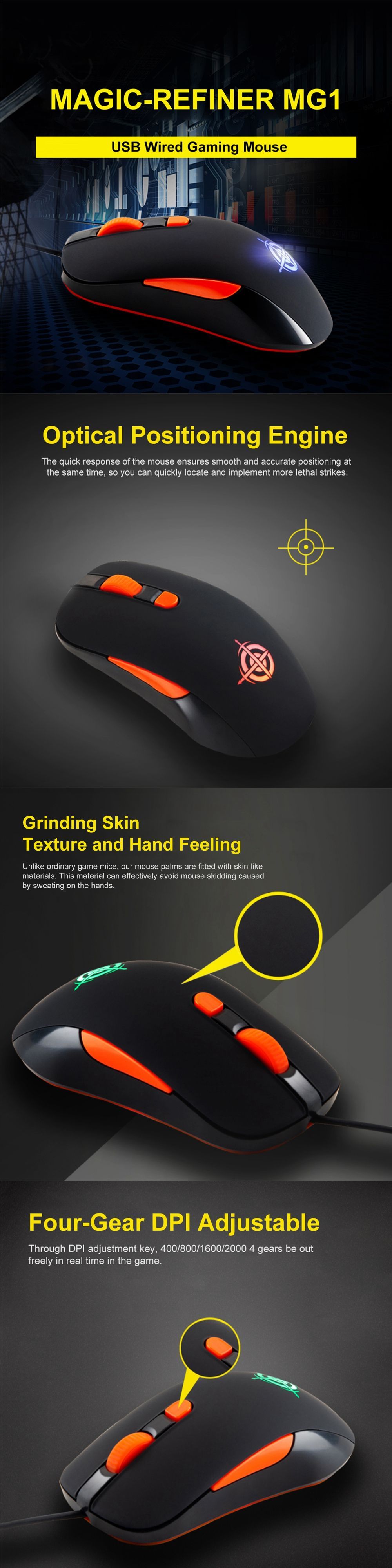 MAGIC-REFINER-MG1-USB-Wired-6-Keys-2000-DPI-Adjustable-Optical-Gaming-Mouse-with-2m-Cable-1578266
