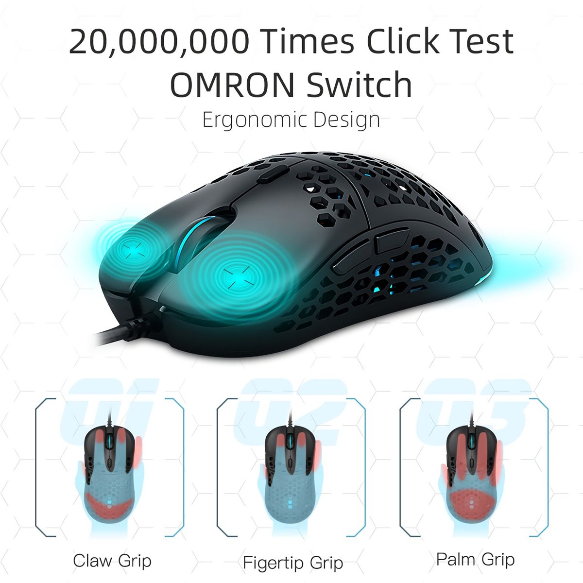 Machenike-M610-Wired-Gaming-Mouse-6400DPI-PMW3325-RGB-Computer-Mouse-Programmable-Hollow-Honeycomb-M-1738188