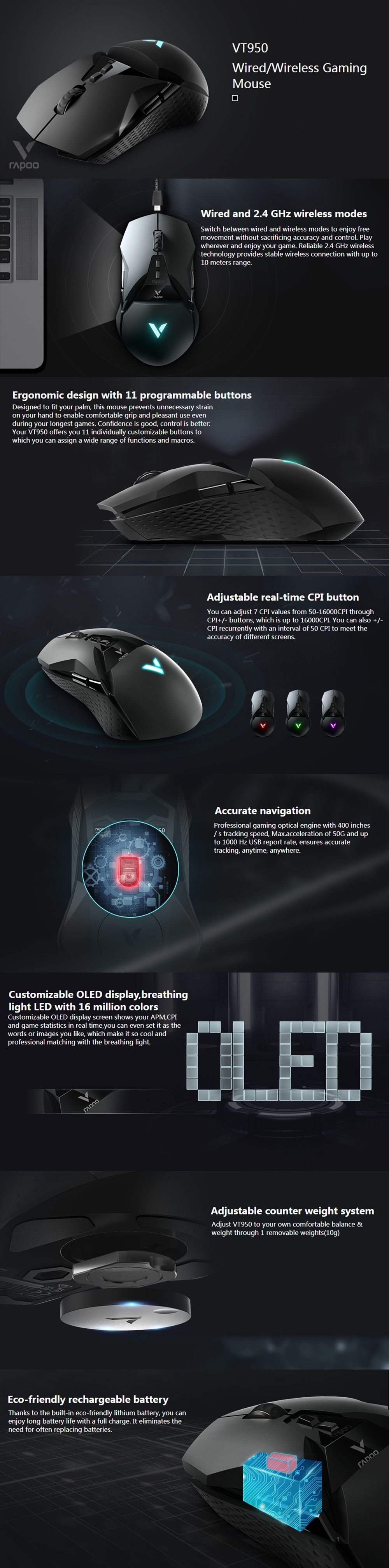 Rapoo-VT950-Gaming-Mouse-Wired--24G-Wireless-Rechargeable-Mouse-16000DPI-7-Buttons-Optical-Gaming-Mo-1728514