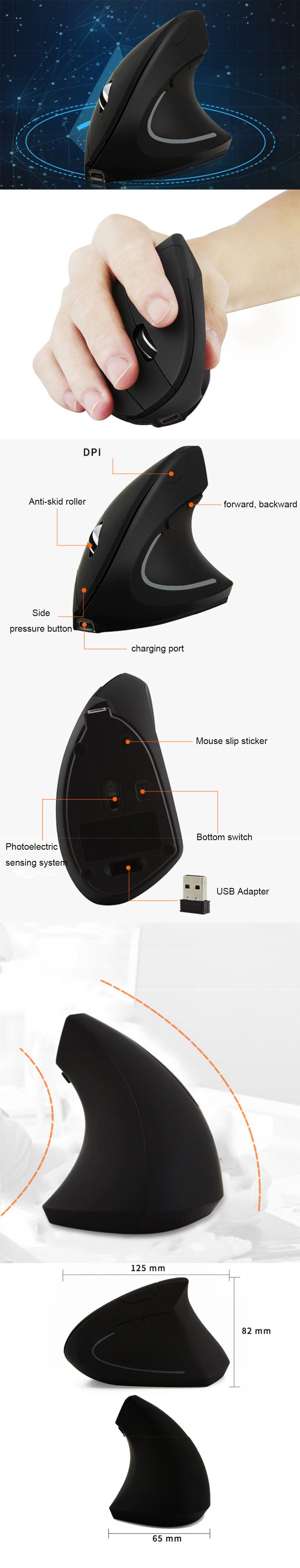 Wowpen-CM0090-1600DPI-24GHz-Wireless-Rechargeable-Optical-Mouse-Vertical-Ergonomic-Design-for-PC-Lap-1588929