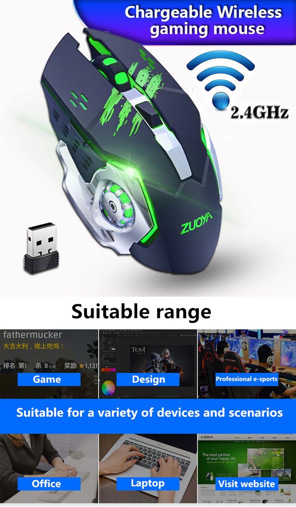 ZUOYA-MMR4-Wireless-Mouse-24GHz-Receiver-LED-Mute-Silent-Rechargeable-USB-Gaming-Computer-Optical-Ga-1614283