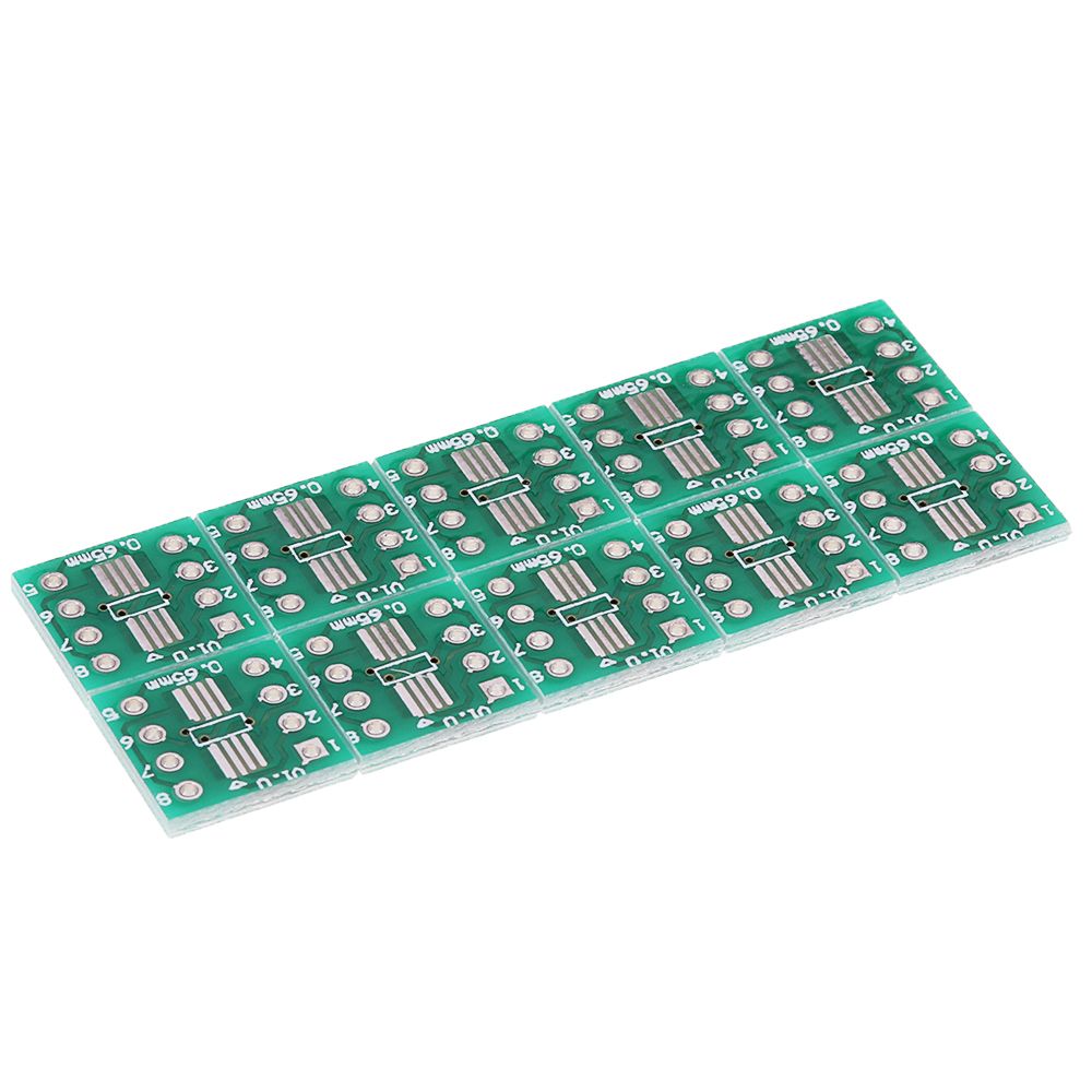 10PCS-065mm127mm-TSSOP8-SSOP8-SOP8-to-DIP8-PCB-SOP-8-SOP-Transfer-Board-DIP-Pin-Board-Pitch-Adapter-1588826