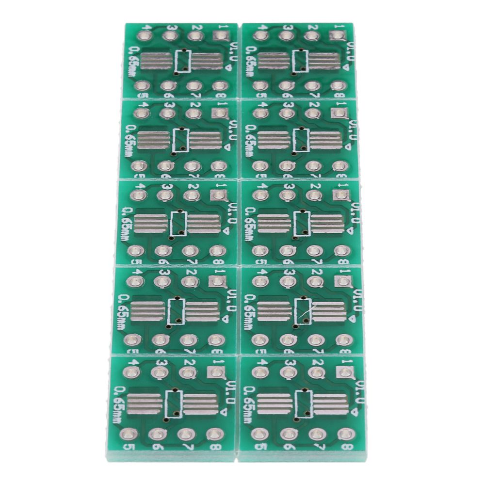 10PCS-065mm127mm-TSSOP8-SSOP8-SOP8-to-DIP8-PCB-SOP-8-SOP-Transfer-Board-DIP-Pin-Board-Pitch-Adapter-1588826