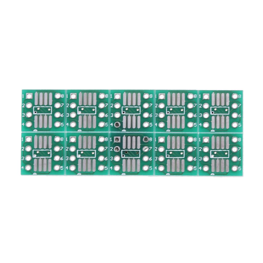 10PCS-065mm127mm-TSSOP8-SSOP8-SOP8-to-DIP8-PCB-SOP-8-SOP-Transfer-Board-DIP-Pin-Board-Pitch-Adapter-1588826