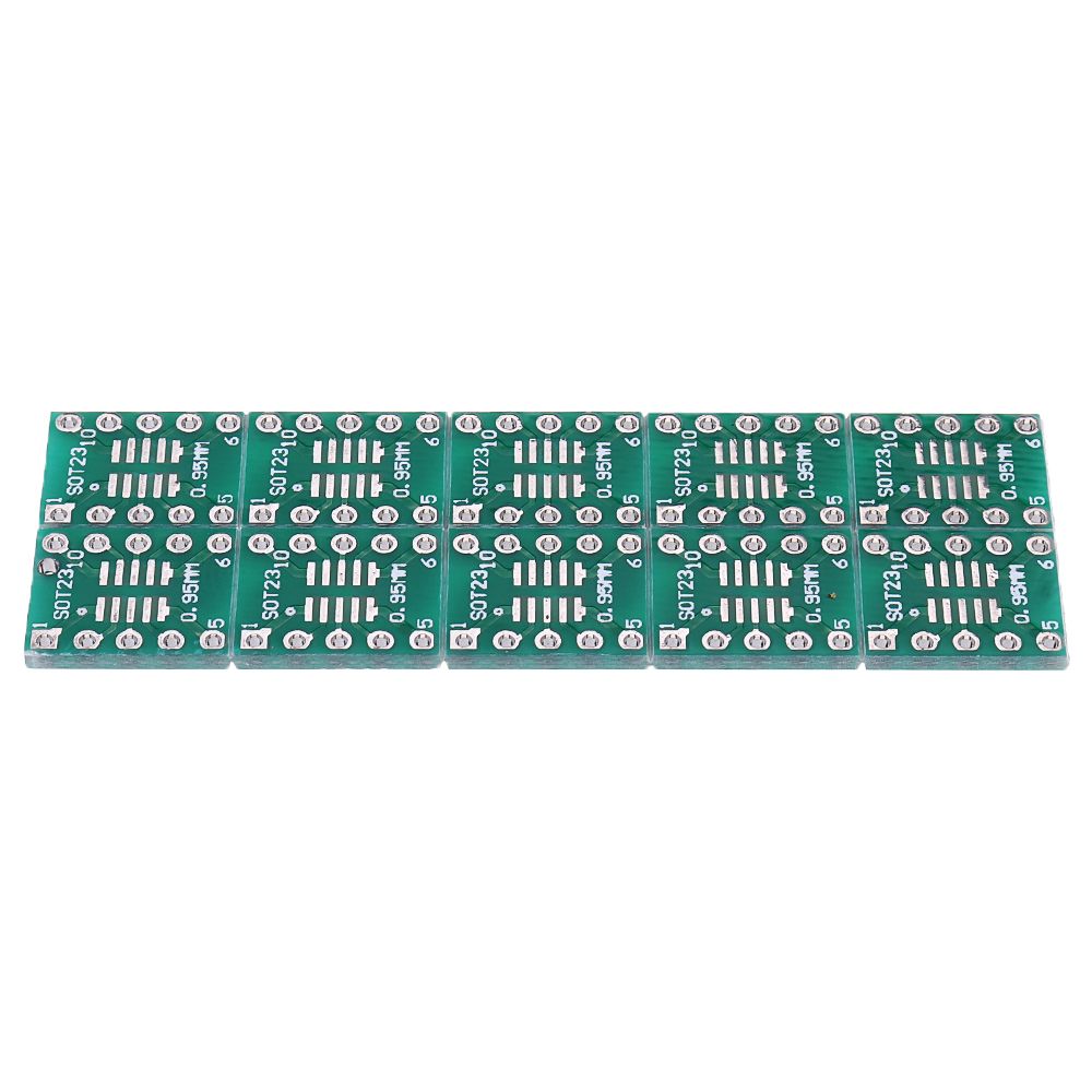 10PCS-SOT23-SOP10-MSOP10-Umax-SOP23-to-DIP10-Pinboard-SMD-To-DIP-Adapter-Plate-05mm095mm-to-254mm-DI-1588858