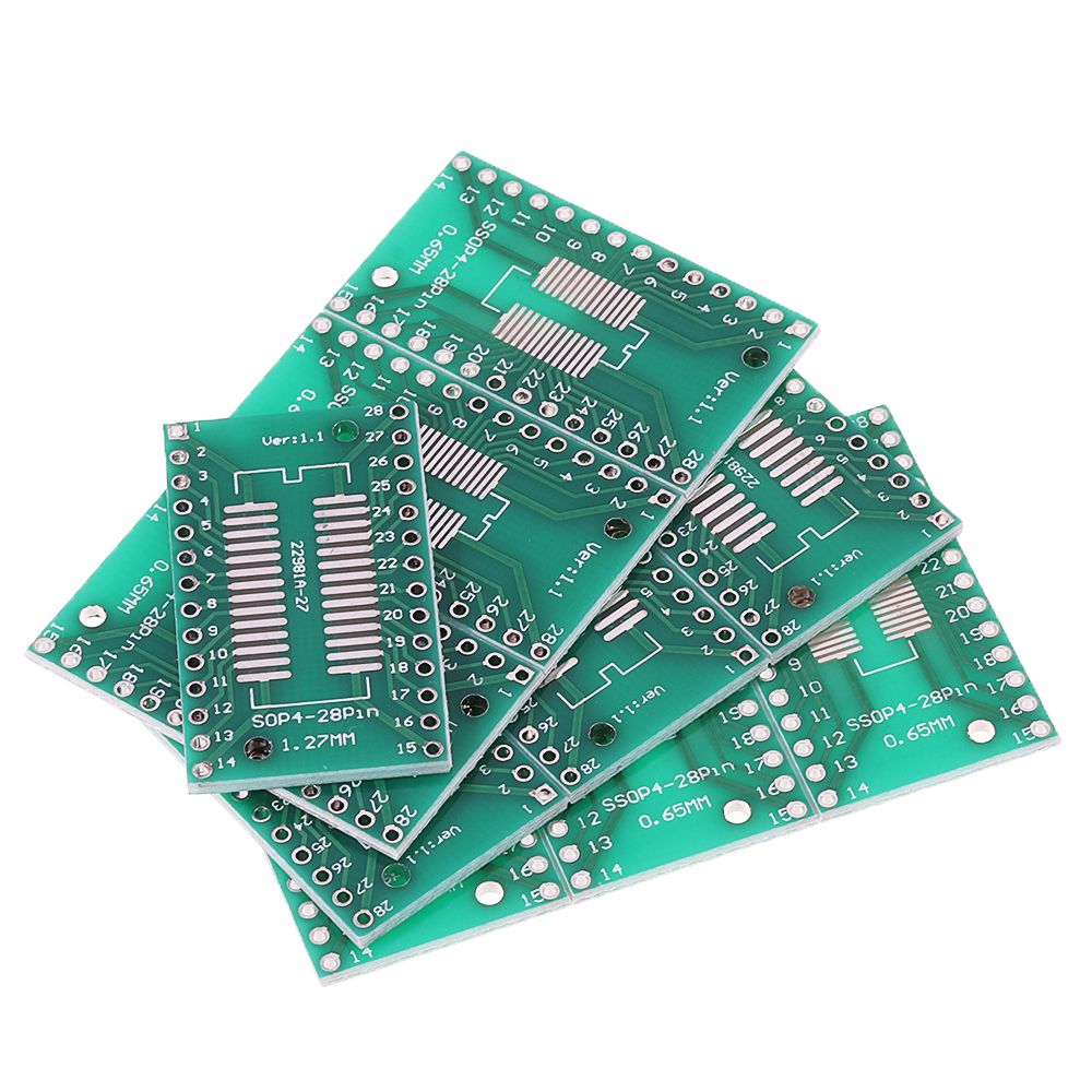 10PCS-SSOP28-SOP28-TSSOP28-to-DIP28-Adapter-Converter-PCB-Board-065MM-127MM-DIP-Pin-Pitch-PCB-Board--1588963