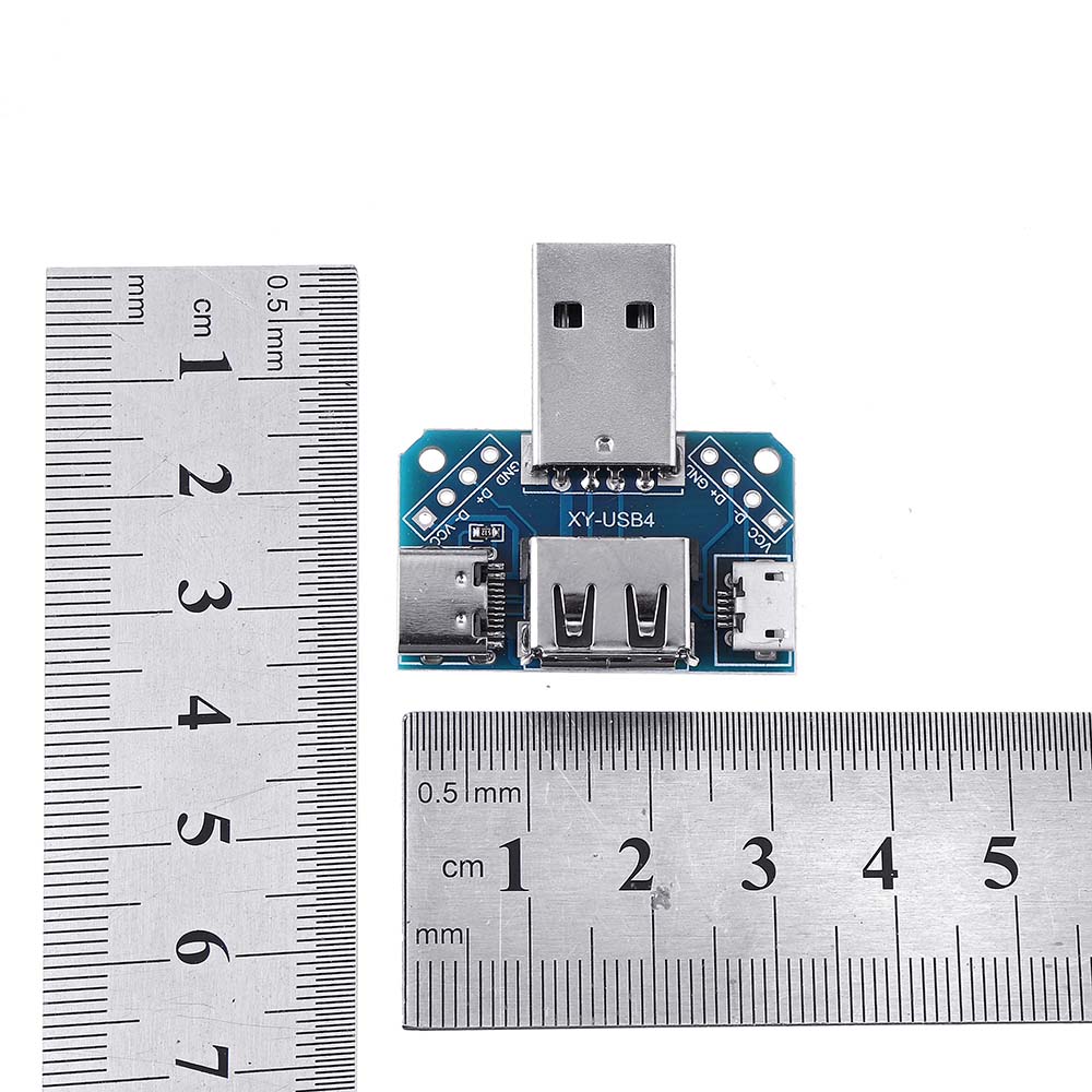 10pcs-USB-Adapter-Board-Male-to-Female-Micro-Type-C-4P-254mm-USB4-Module-Converter-1605814