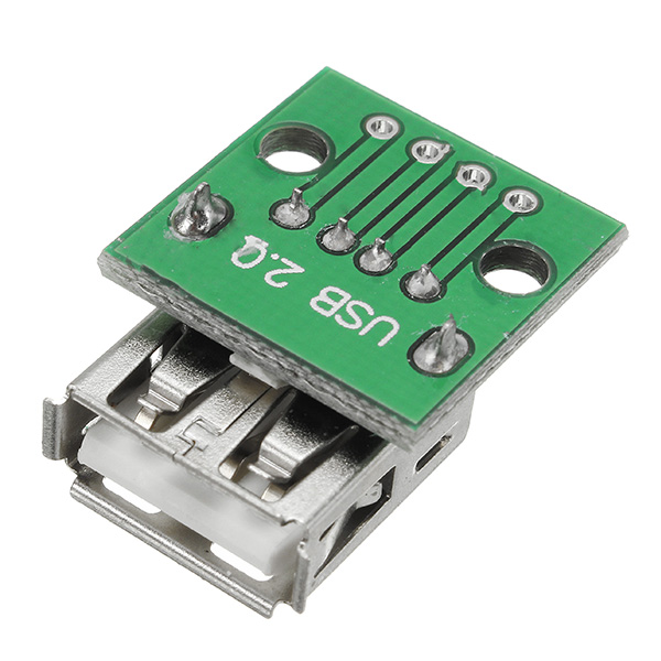 2Pcs-USB-20-Female-Head-Socket-To-DIP-254mm-Pin-4P-Adapter-Board-1366371