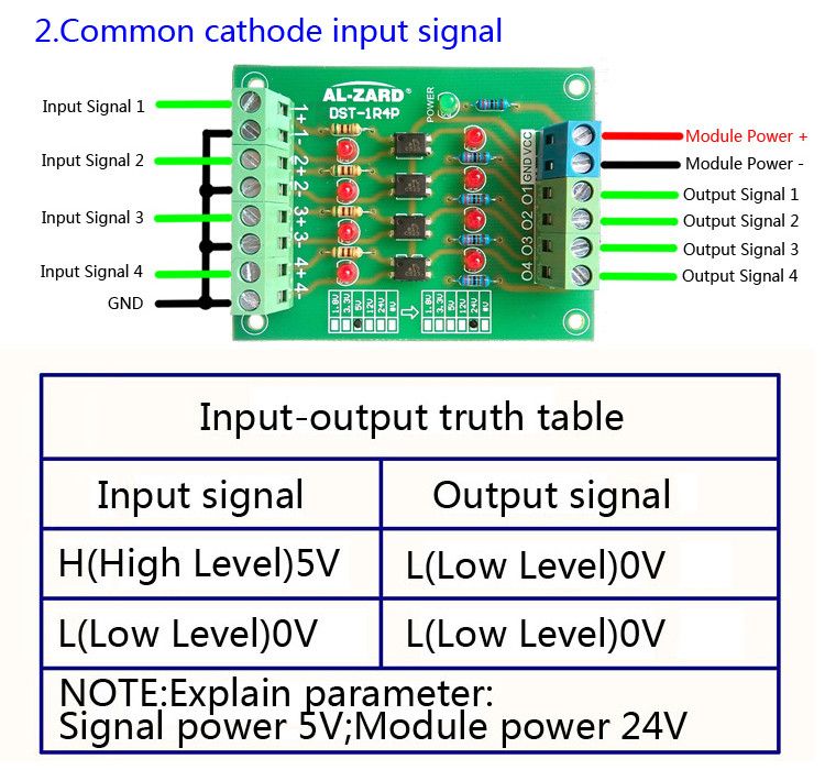 3Pcs-24V-To-5V-4-Channel-Optocoupler-Isolation-Board-Isolated-Module-1286216