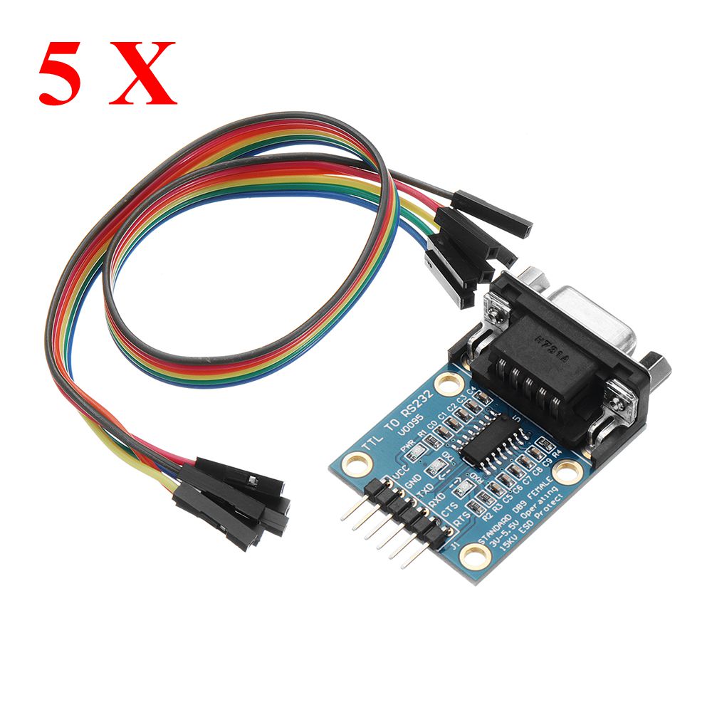 5Pcs-RS232-SP3232-Serial-Port-To-TTL-RS232-to-TTL-Serial-Module-With-Brush-Line-3V-To-55V-1364446