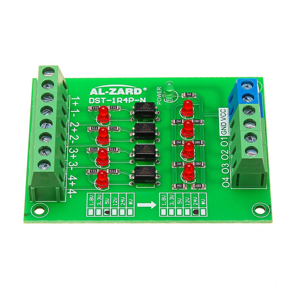 5pcs-5V-To-24V-4-Channel-Optocoupler-Isolation-Board-Isolated-Module-PLC-Signal-Level-Voltage-Conver-1466341