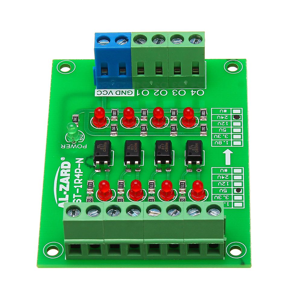 5pcs-5V-To-24V-4-Channel-Optocoupler-Isolation-Board-Isolated-Module-PLC-Signal-Level-Voltage-Conver-1466341