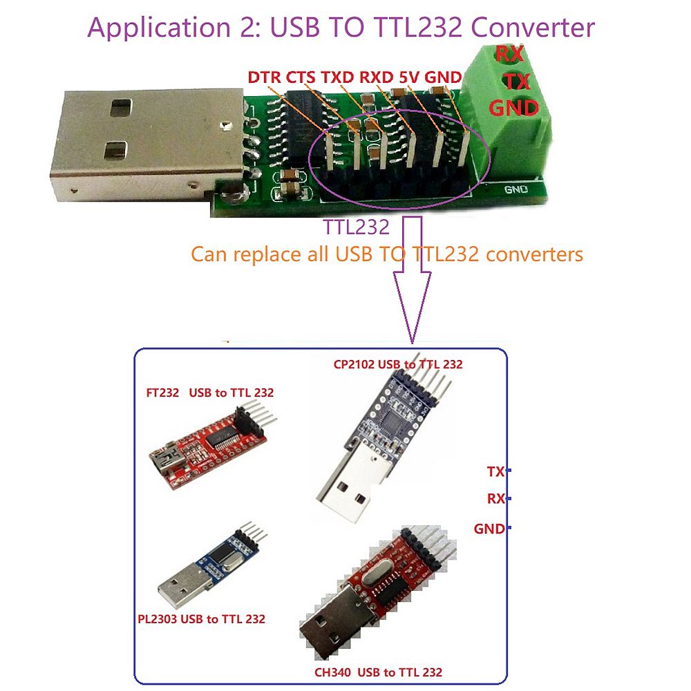 USB-to-Serial-Port-Multi-function-Converter-Module-RS232-TTL-CH340-SP232-IC-Win10-for-Pro-Mini-STM32-1666484