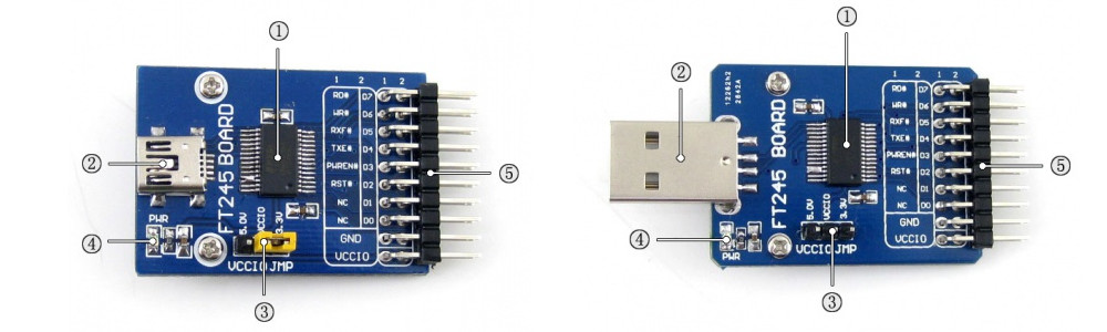 Wavesharereg-FT245-FT245RL-USB-to-FIFO-Module-Communication-Development-Board-MiniType-A-Interface-1696417