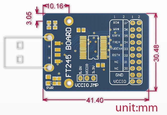 Wavesharereg-FT245-FT245RL-USB-to-FIFO-Module-Communication-Development-Board-MiniType-A-Interface-1696417