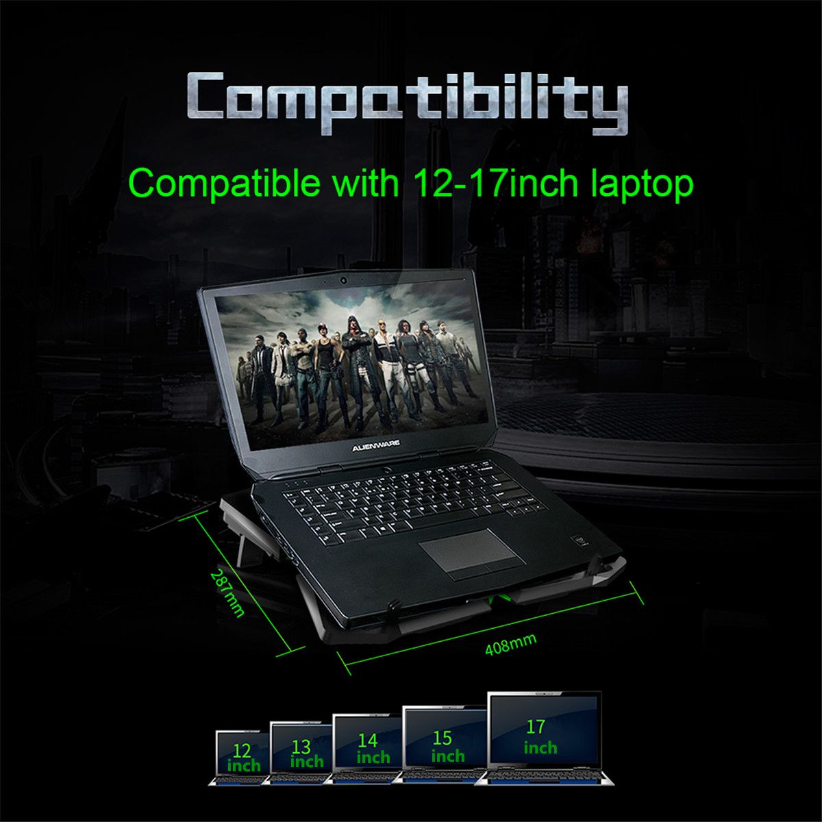 Cool-Cold-Ice-Troll-2S-15-17-Inch-Gaming-Laptop-Cooling-Stand-Powerful-Pad-with-5-Fans-Laptop-Cooler-1578396