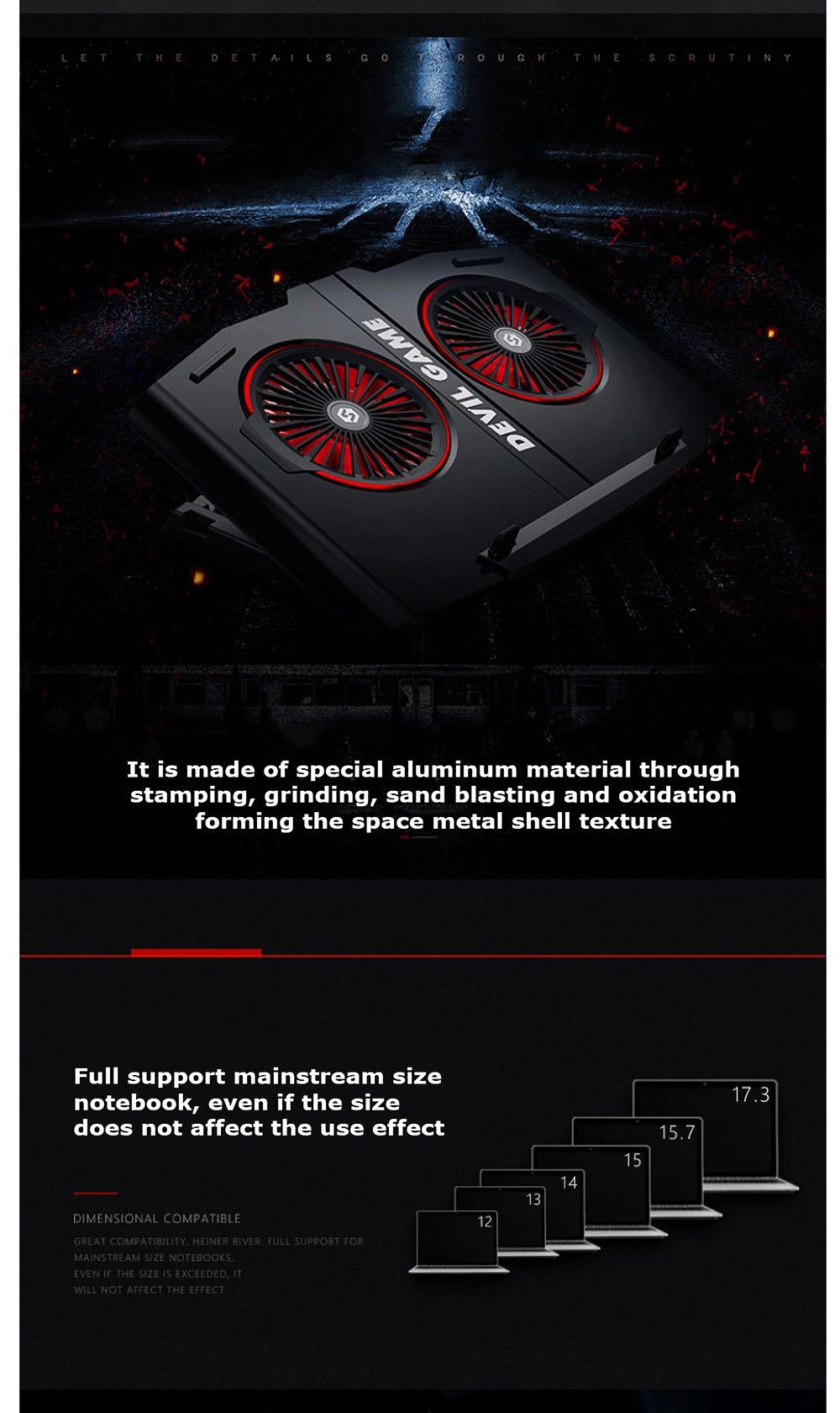 Gaming-Laptop-Cooler-Radiator-Cooling-Stand-Pad-2-Fans-USB-Adjustable-Lifting-Bracket-Base-for-17-In-1764657