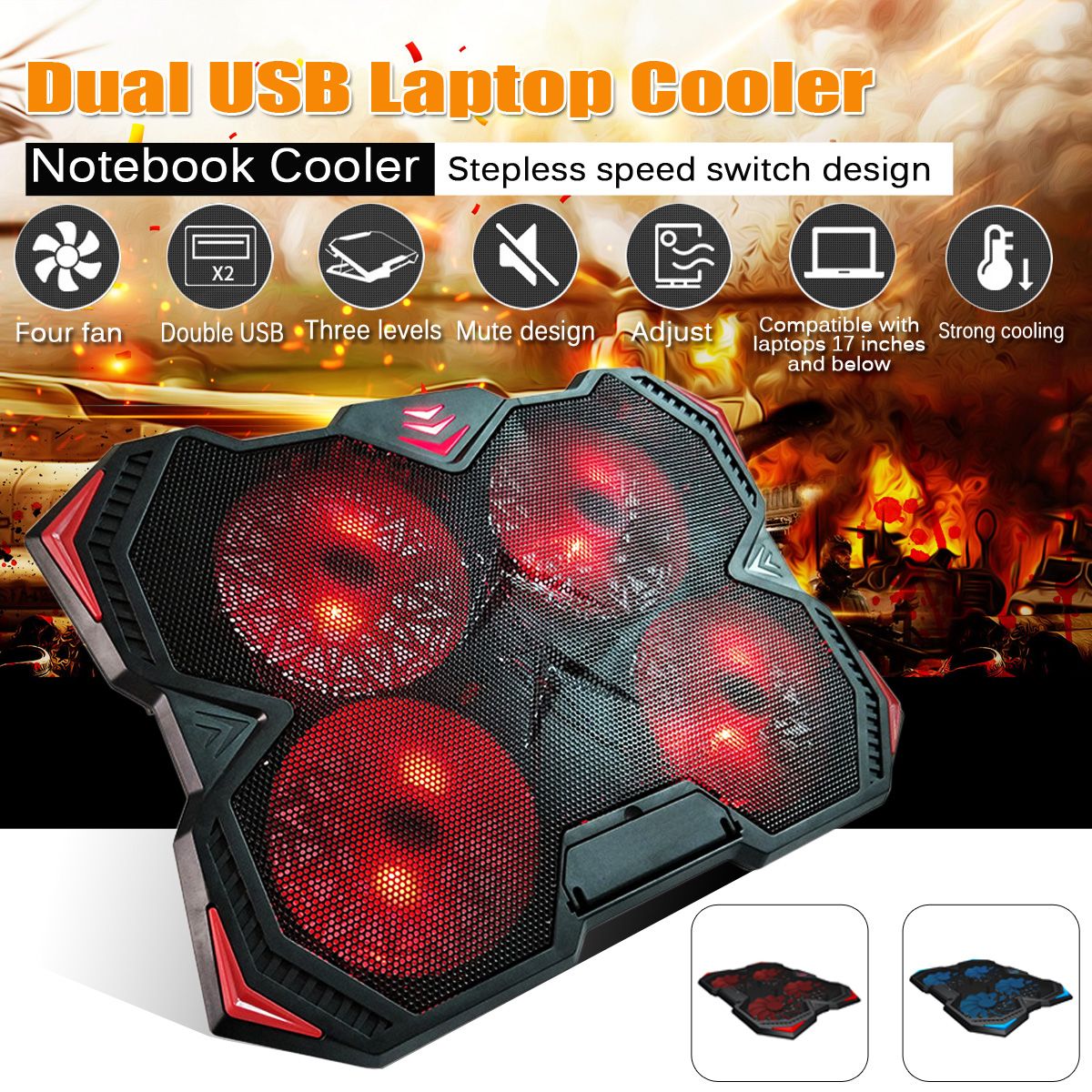 Laptop-Cooling-Pads-4-Fans-3-Levels-Of-Lifting-USB-Port-Air-Cooling-Noiseless-Stand-For-17-inches-an-1669559