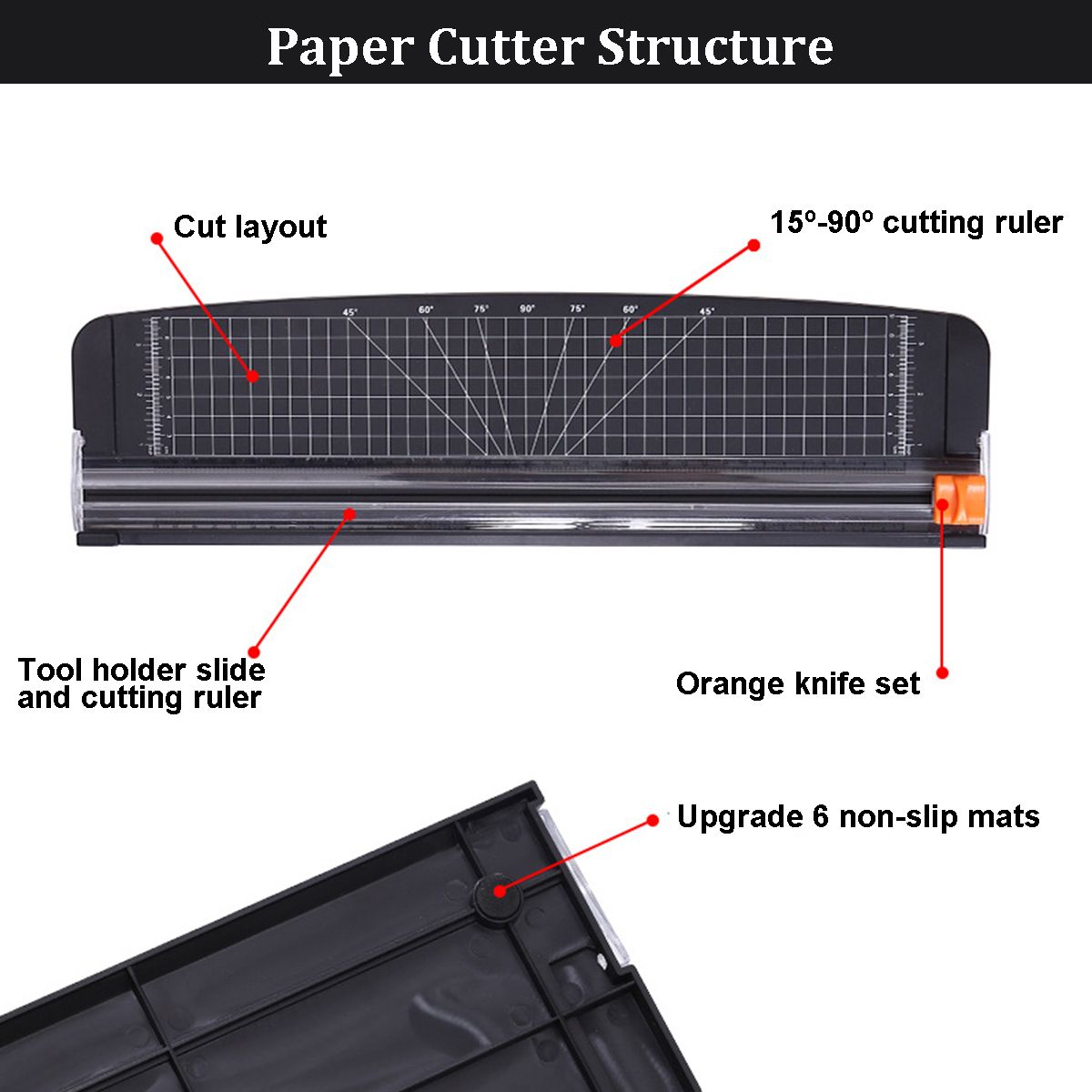 12inch-A3-Paper-Cutter-Plastic-Base-Guillotine-Page-Photo-Trimmer-Scrap-Booking-1631677