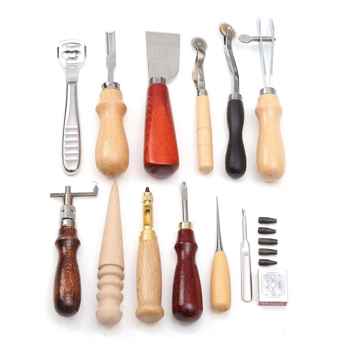 13pcs-Leather-Craft-DIY-Tool-Hand-Stitching-Cutter-Sewing-Awl-Tools-Kit-1112035