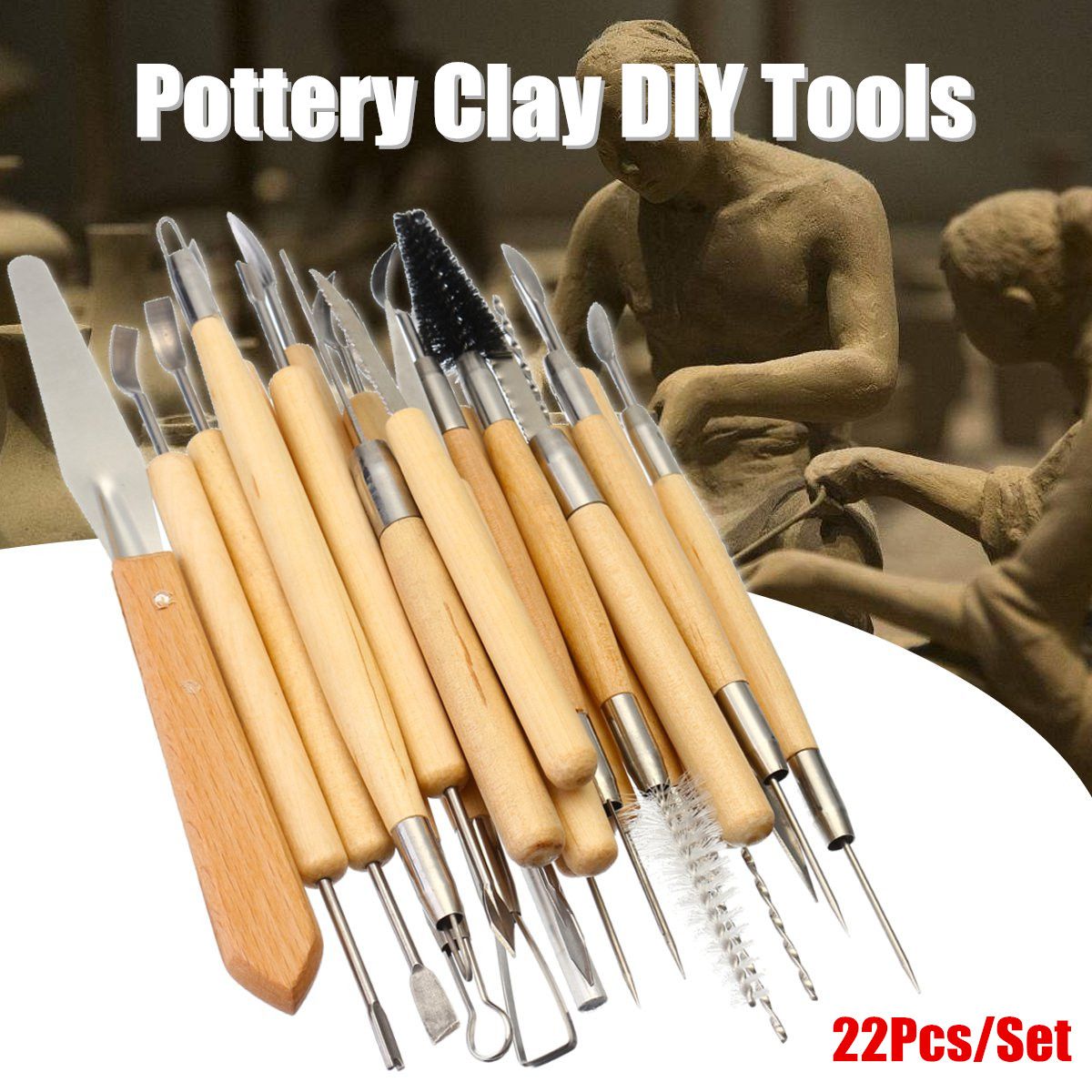 22Pcs-Pottery-Clay-Tool-Set-Sculpting-Polymer-Modeling-Art-Carving-DIY-Kits-1380293
