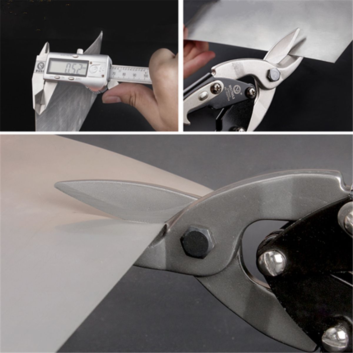 250mm-10inch-Steel-Straight-Aviation-Scissor-Metal-Tin-Snip-Shear-Cutting-Hand-Tool-1264847